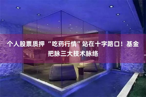 个人股票质押 “吃药行情”站在十字路口！基金把脉三大技术脉络