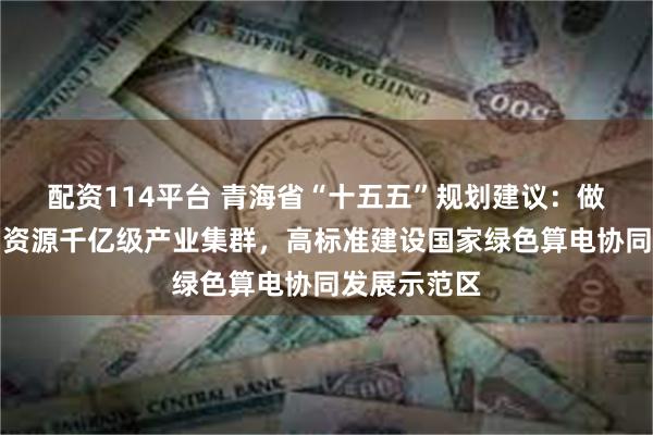 配资114平台 青海省“十五五”规划建议：做大做强盐湖资源千亿级产业集群，高标准建设国家绿色算电协同发展示范区