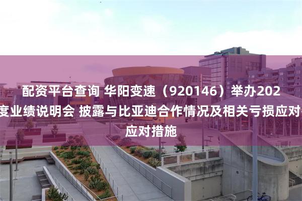 配资平台查询 华阳变速（920146）举办2025年度业绩说明会 披露与比亚迪合作情况及相关亏损应对措施
