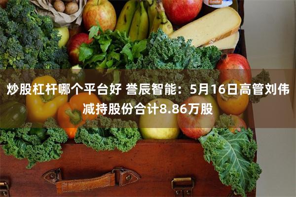 炒股杠杆哪个平台好 誉辰智能：5月16日高管刘伟减持股份合计8.86万股