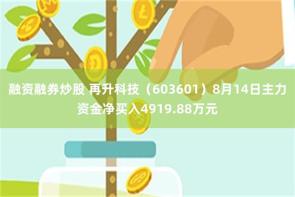 融资融券炒股 再升科技（603601）8月14日主力资金净买入4919.88万元