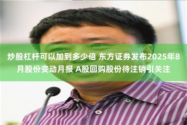 炒股杠杆可以加到多少倍 东方证券发布2025年8月股份变动月报 A股回购股份待注销引关注
