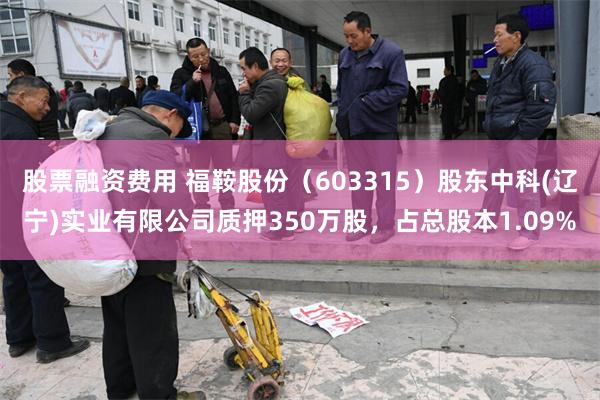 股票融资费用 福鞍股份（603315）股东中科(辽宁)实业有限公司质押350万股，占总股本1.09%