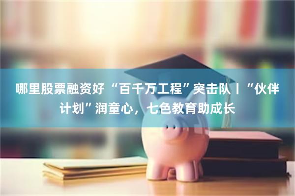 哪里股票融资好 “百千万工程”突击队丨“伙伴计划”润童心，七色教育助成长