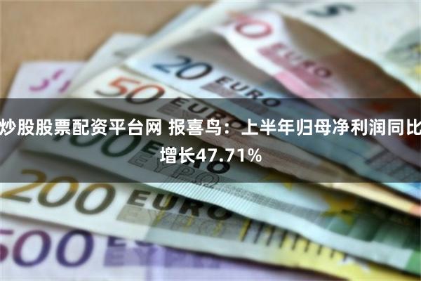 炒股股票配资平台网 报喜鸟：上半年归母净利润同比增长47.71%